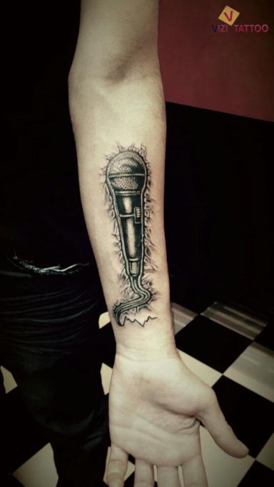 microphone tattoo drawings